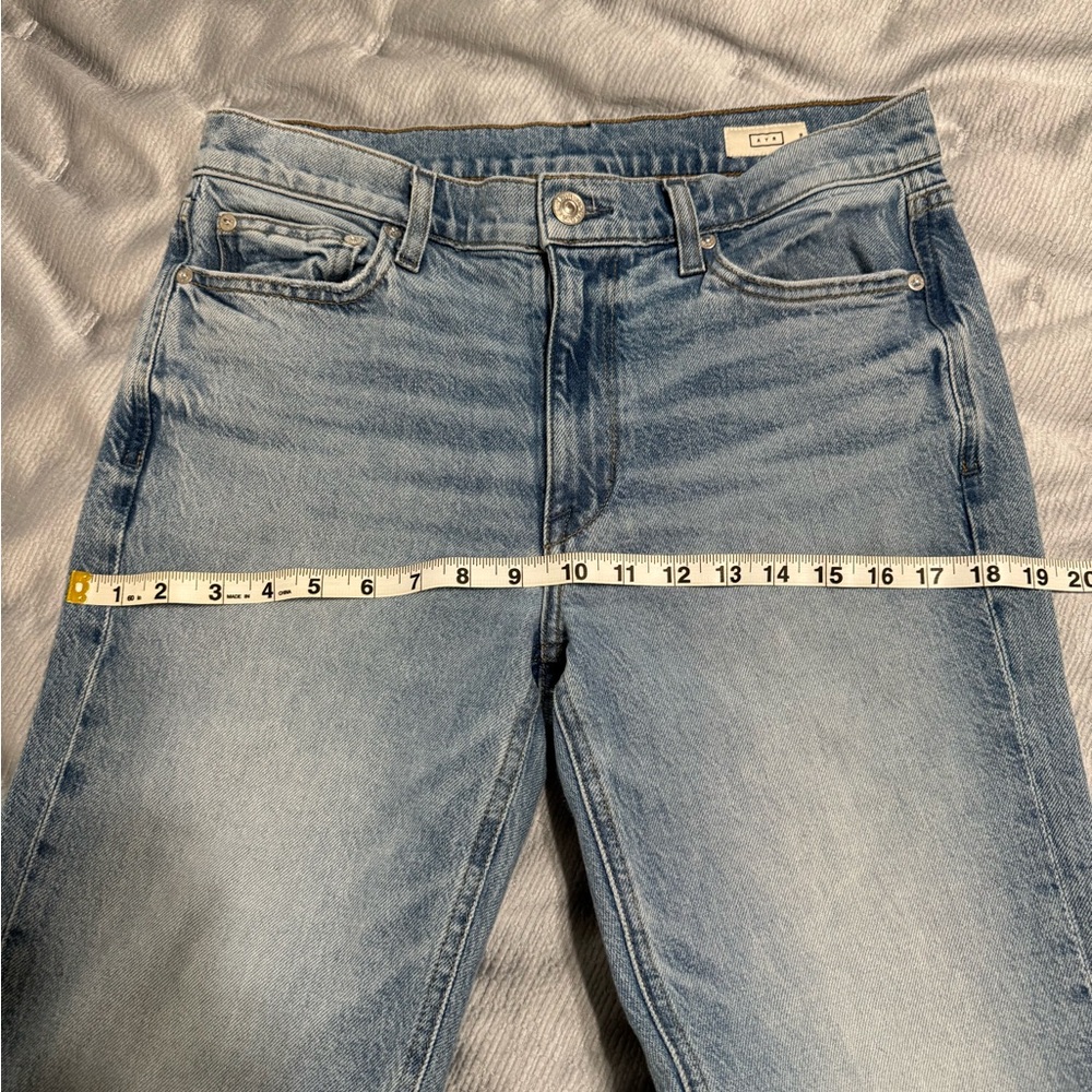 AYR The Roadie Straight Leg Jeans Womens 28 Blue Ghost Ranch Stretch Denim - Picture 8 of 10